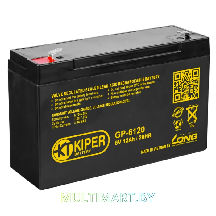 Аккумулятор для ИБП Kiper GP-6120 F1 (6В/12 А·ч)